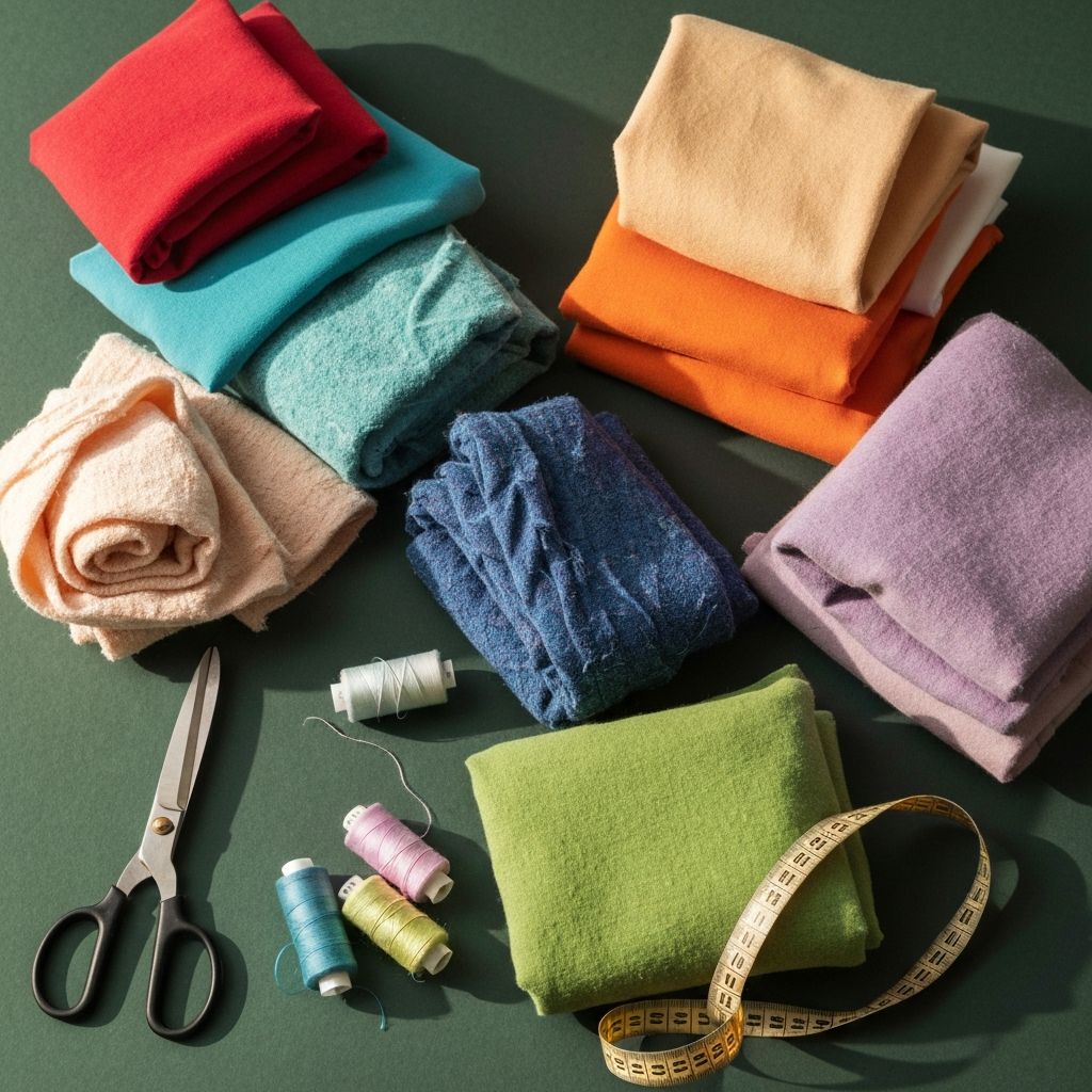 Tecidos reaproveitados coloridos